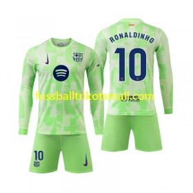 Fußballtrikots FC Barcelona Ronaldinho 10 Kinder 2024-2025 Langarm 3rd trikot kaufen